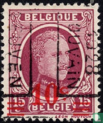King Albert I, with overprint