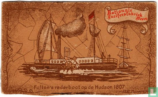 Fulton`s raderboot op de Hudson 1807