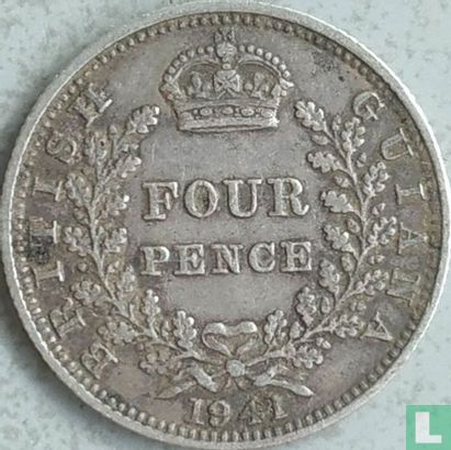 Brits Guiana 4 pence 1941 - Afbeelding 1