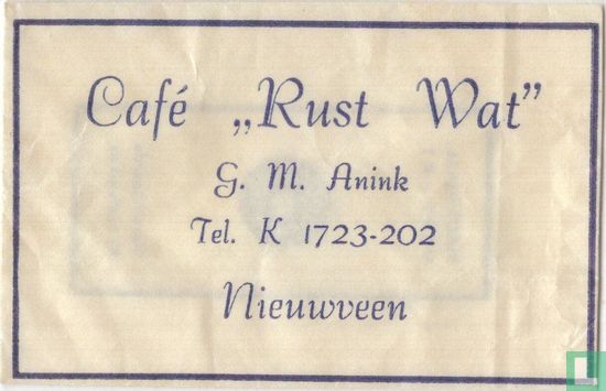 Café "Rust Wat" - Afbeelding 1