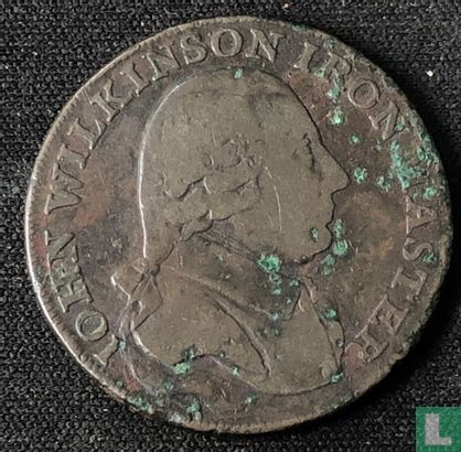 half penny 1791 John Wilkinson - Image 2
