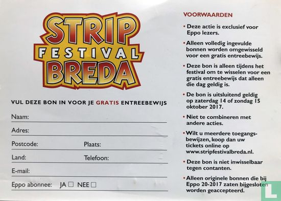 Eppo kado - Stripfestival Breda - Gratis toegang  - Afbeelding 2