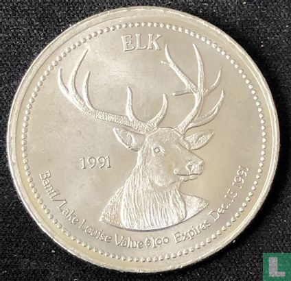 Canada Banff/Lake Louise Dollar 1991 - Afbeelding 1