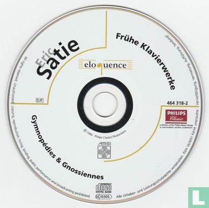 Eric Satie - Frühe Klavierwerke. Gymnopédies & Gnossiennes - Afbeelding 3