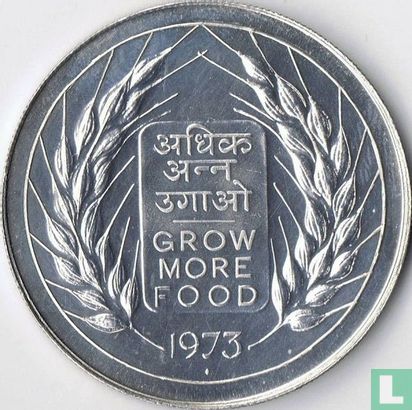 India 20 rupees 1973 "FAO - Grow more food" - Afbeelding 1