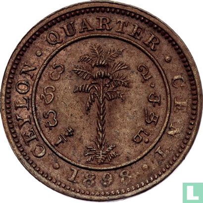 Ceylon ¼ Cent 1898 - Bild 2