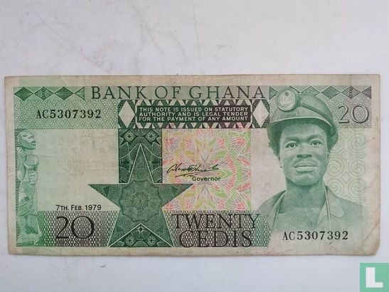 Ghana 20 Cedis 1979 - Afbeelding 1