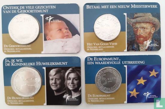 Nederland set 1e 4 coincards 5 en 10 Euro 2002-2004 - Image 1