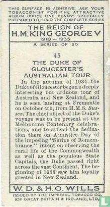 The Duke of Gloucester's Australian tour - Afbeelding 2