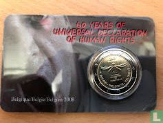 België 2 euro 2008 (coincard) "60 years of the Universal Declaration of Human Rights" - Afbeelding 1