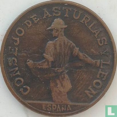 Asturias and León 1 peseta 1937 - Afbeelding 2