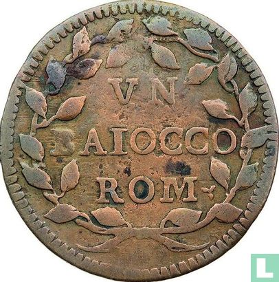 Papal States 1 baiocco ND (1740-1758 - type 2) - Image 1