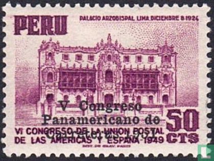 Pan-American congress with overprint