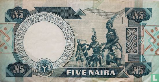 Nigéria 5 Naira ND (1979-) P20c - Image 2