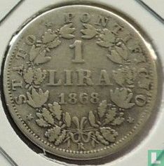 États pontificaux 1 lira 1868 (XXII) - Image 1