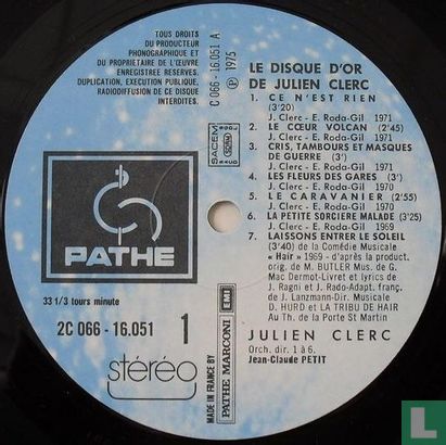 Le disque d'or de Julien Clerc - Afbeelding 3