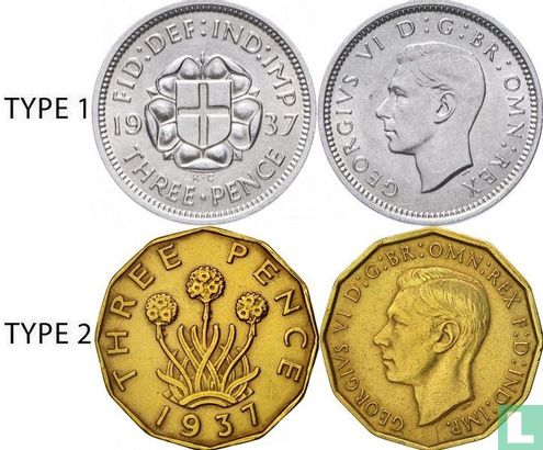 Verenigd Koninkrijk 3 pence 1937 (type 1) - Afbeelding 3