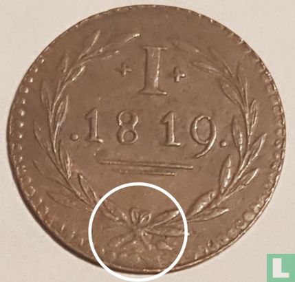  Bleyensteinse duit 1819 (Type B) - Afbeelding 3