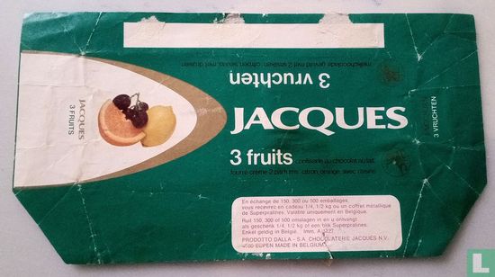Chocolat Jacques 3 fruits