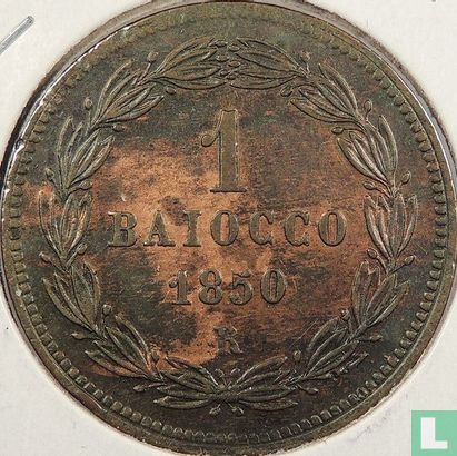 États pontificaux 1 baiocco 1850 (IV R) - Image 1