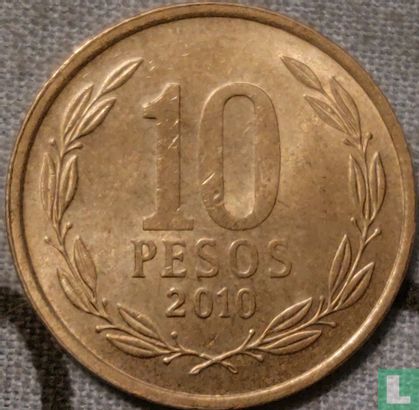 Chili 10 pesos 2010 (type 1) - Image 1