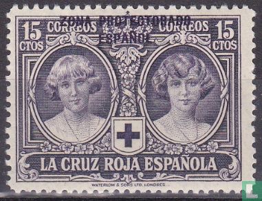 Spanish stamp with overprint - Image 1