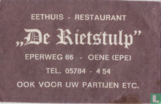 Eethuis Restaurant "De Rietstolp" - Image 1