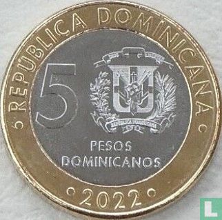 République dominicaine 5 pesos 2022 - Image 1