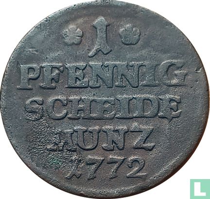 Sachsen-Coburg-Saalfeld 1 Pfennig 1772 - Bild 1