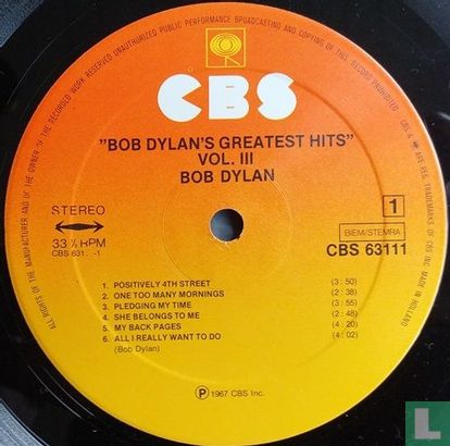 Bob Dylan's Greatest Hits Vol III - Image 3