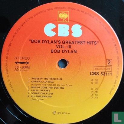 Bob Dylan's Greatest Hits Vol III - Image 4