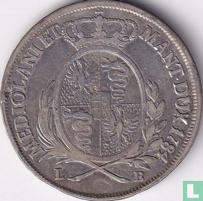 Milaan ½ scudo 1784 - Afbeelding 1