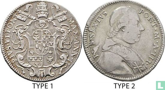 Papal States ½ scudo 1777 (type 2) - Image 3