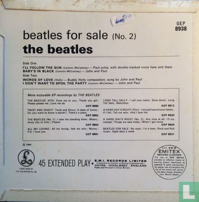  Beatles for Sale No 2.  - Afbeelding 2