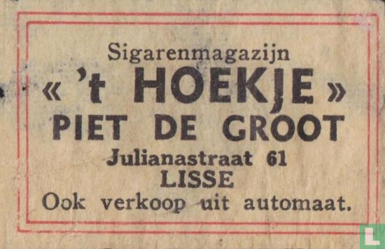 `t Hoekje - Piet de Groot