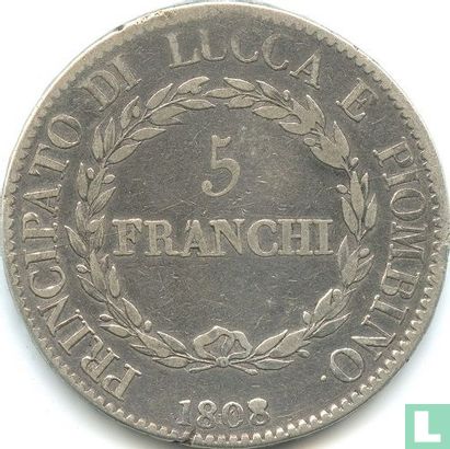 Lucca 5 franchi 1808 (type 1) - Image 1