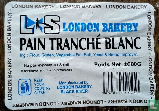 London bakery.pain tranché blanc.