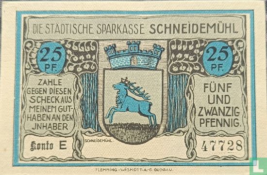 Schneidemühl 25 Pfennig (blue) - Image 1