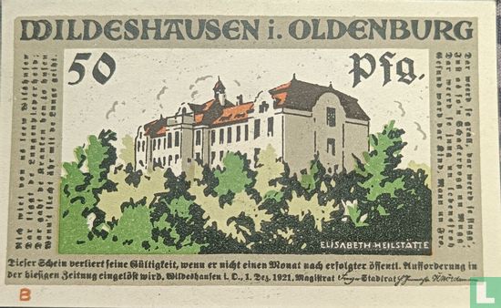 Wildeshausen 50 pfennig 1921 (B) - Image 1