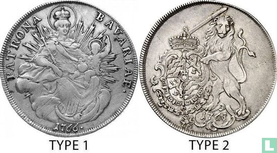 Bavaria 1 thaler 1765 (type 1 - with A) - Image 3
