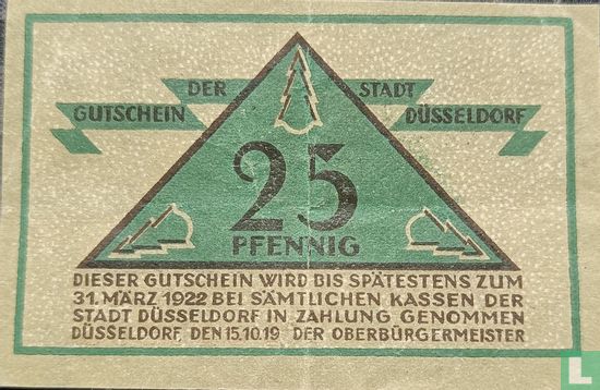Düsseldorf 25 Pfennig (avec lettre après le numéro de série) - Image 2