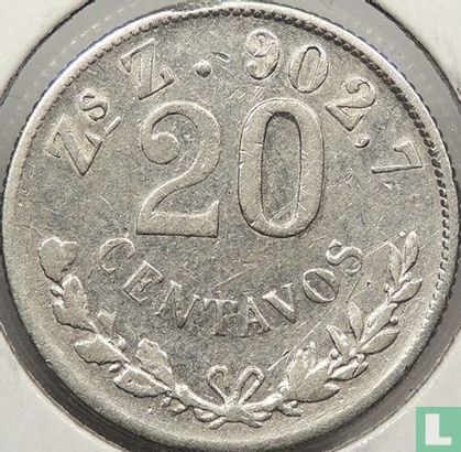 Mexico 20 centavos 1903 (Zs Z) - Afbeelding 2