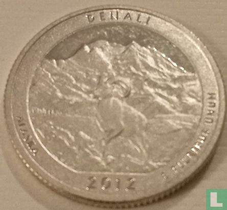United States ¼ dollar 2012 (PROOF - copper-nickel clad copper) "Denali national park - Alaska" - Image 1