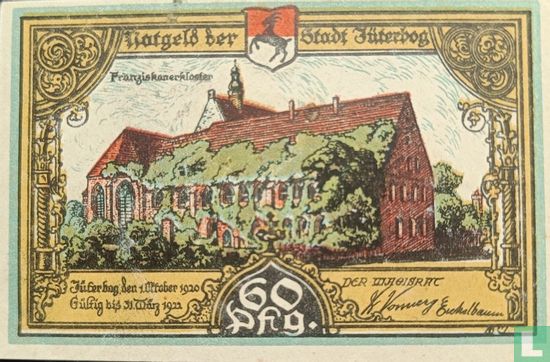 Jüterbog 60 Pfennig 1920 - Afbeelding 1