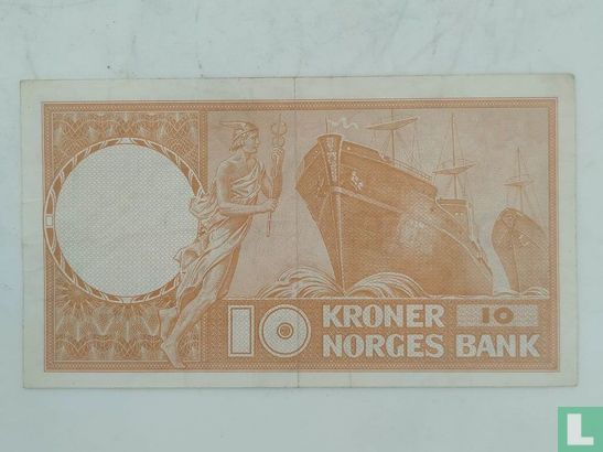 NOORWEGEN 10 Kroner 1966 - Afbeelding 2