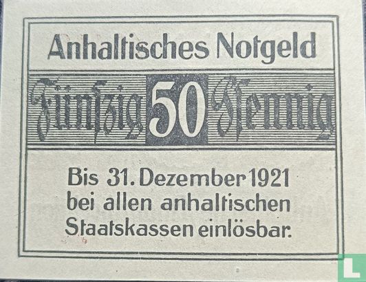 Anhalt, Finanzdirektion 50 Pfennig 1921 - Image 2