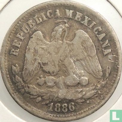 Mexico 25 centavos 1886 (Pi R) - Image 1