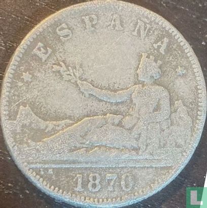 Spanje 2 peseta 1870 (1870) - Afbeelding 1