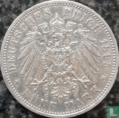 Prussia 5 mark 1895 - Image 1