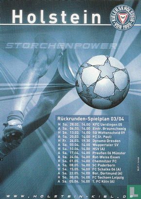 0748 - Holstein - Rückrunden-Spielplan 03/04 - Image 1